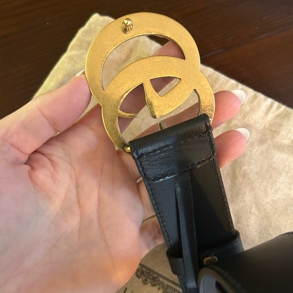 GG Marmont Wide Belt with Pearls Size 85 - Picture 5 of 6